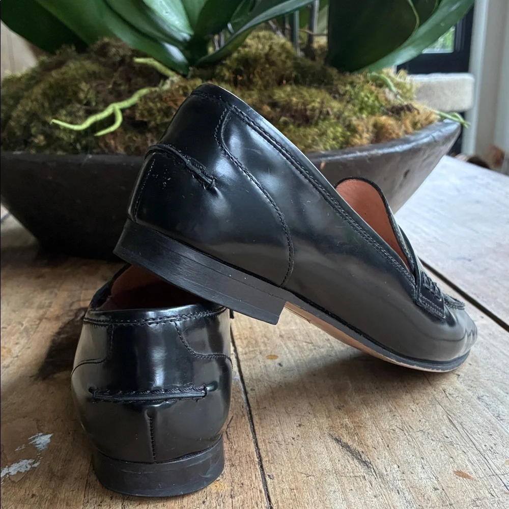 J. Crew Black Leather Penny Loafers for Women - Picture 4 of 4